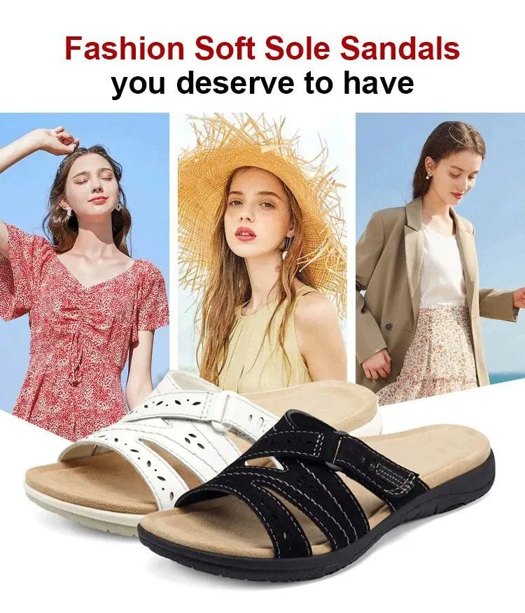 New Comfortable Leather Belt Slippers